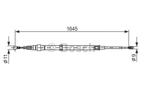 Трос ручного тормоза BOSCH 1 987 482 191