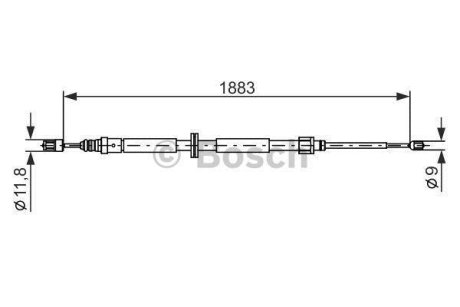 Трос зупиночних гальм BOSCH 1987482302