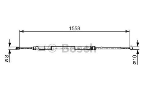 BMW трос стоянковий задн. лів./прав. X1 (E84) -15 BOSCH 1987482368