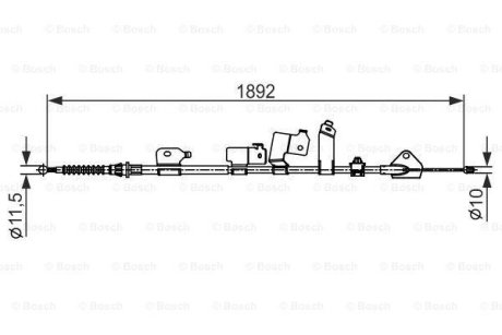 Трос ручного тормоза BOSCH 1987482439