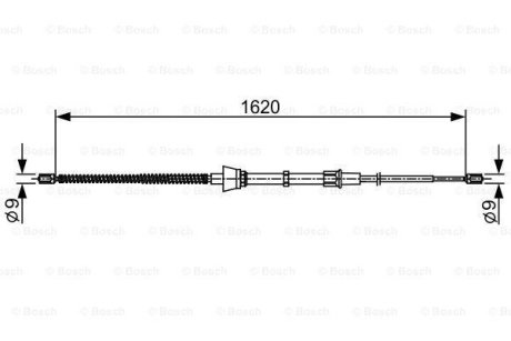 Трос ручного гальма BOSCH 1 987 482 448