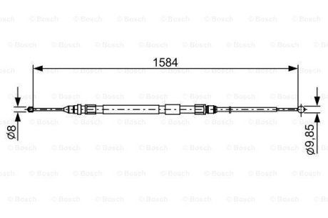 Трос ручного гальма BOSCH 1 987 482 491