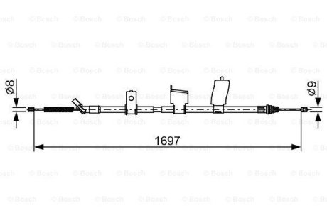 Трос ручного гальма BOSCH 1 987 482 627