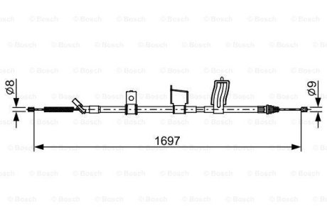 ТРОС ГАЛЬМIВНИЙ BOSCH 1 987 482 628