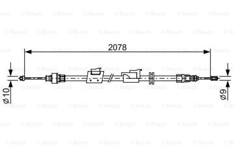 Трос ручного гальма BOSCH 1 987 482 706