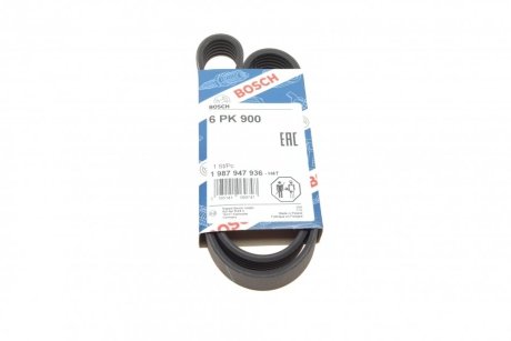 Ремень поликлиновой 6PK900 BOSCH 1 987 947 936