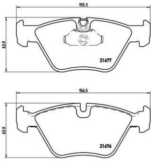 Комплект гальмівних колодок BREMBO P06022