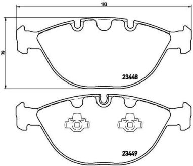 Комплект гальмівних колодок BREMBO P06028