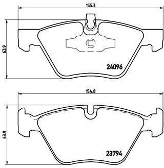 Колодки гальмівні дискові (комплект 4 шт) BREMBO P06040