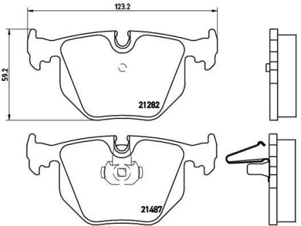 Комплект гальмівних колодок BREMBO P06044