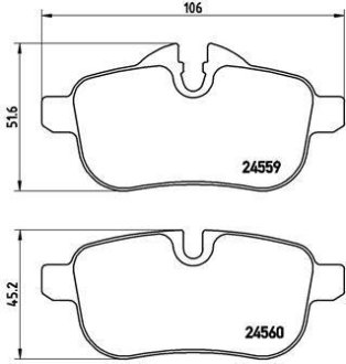 Гальмівні колодки BREMBO P06062