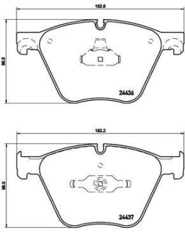 Комплект гальмівних колодок BREMBO P06073