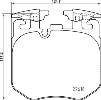 Комплект гальмівних колодок з 4 шт. дисків BREMBO P06106 (фото 1)