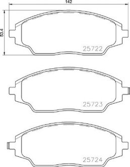 Гальмівні колодки дискові BREMBO P10 070