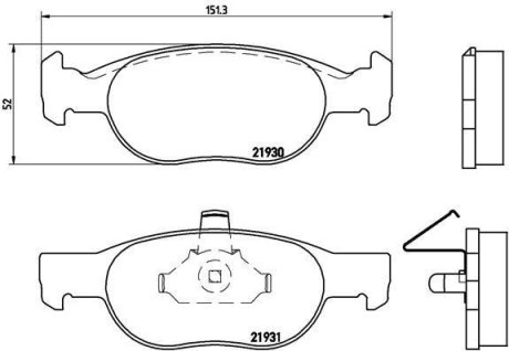 Гальмівні колодки дискові BREMBO P23 073