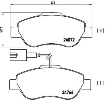 Гальмівні колодки дискові BREMBO P23 107