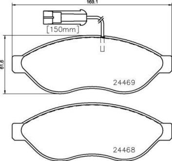 Гальмівні колодки дискові BREMBO P23 144 (фото 1)