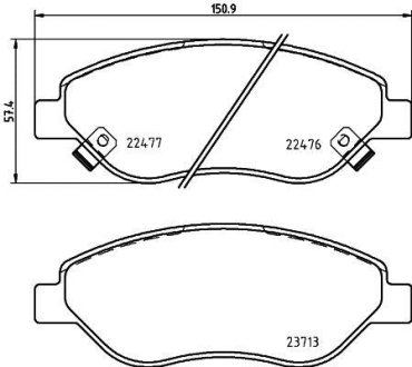 Гальмівні колодки дискові BREMBO P23 178