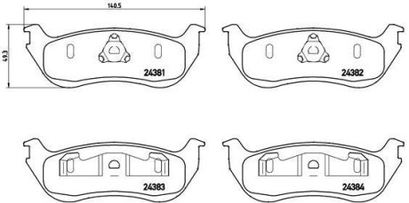 Гальмівні колодки дискові BREMBO P24 068 (фото 1)