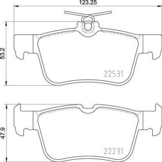 Комплект гальмівних колодок з 4 шт. дисків BREMBO P24175 (фото 1)