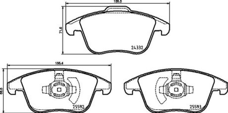 Колодки гальмівні дискові BREMBO P 24 211