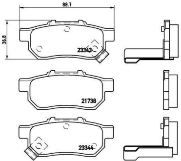 Гальмівні колодки дискові BREMBO P28 025 (фото 1)