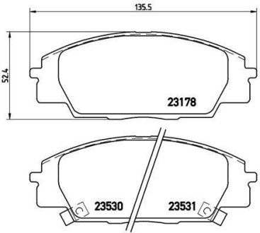 Комплект гальмівних колодок BREMBO P28032