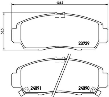 Гальмівні колодки дискові BREMBO P28 034X