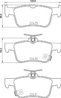 Комплект гальмівних колодок з 4 шт. дисків BREMBO P28089