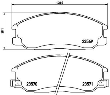 Комплект гальмівних колодок BREMBO P30013