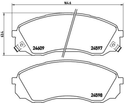 Гальмівні колодки дискові BREMBO P30 041 (фото 1)