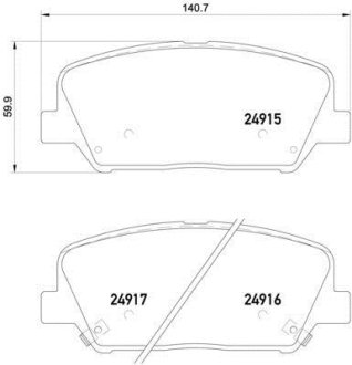 Тормозные колодки BREMBO P30065