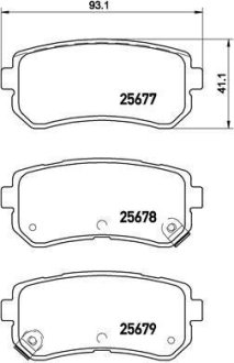 Комплект гальмівних колодок з 4 шт. дисків BREMBO P30068 (фото 1)