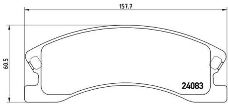 Комплект гальмівних колодок BREMBO P37008