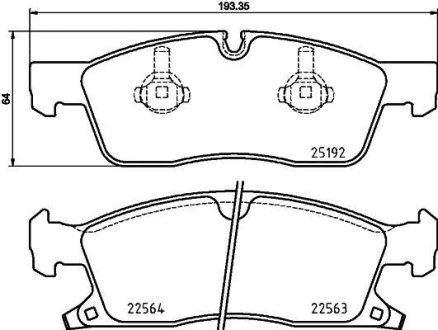 Гальмівні колодки дискові BREMBO P37 022