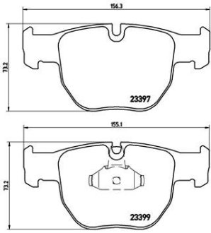 Колодки гальмівні дискові BREMBO P44012 (фото 1)