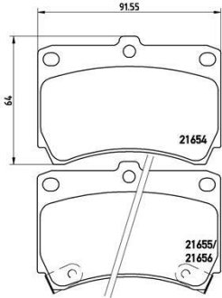 Гальмівні колодки дискові BREMBO P49 016