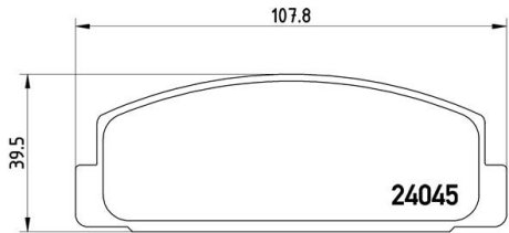 Комплект гальмівних колодок з 4 шт. дисків BREMBO P49036