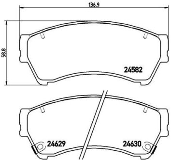 Колодки гальмівні дискові BREMBO P49039