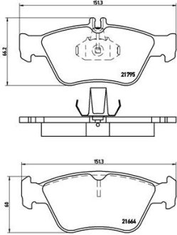 Комплект гальмівних колодок BREMBO P50023 (фото 1)