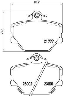 Гальмівні колодки, дискові BREMBO P50038 (фото 1)