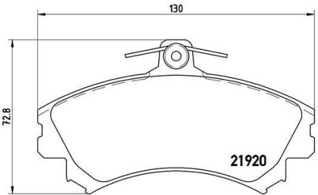 Комплект гальмівних колодок BREMBO P50055