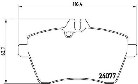 Комплект гальмівних колодок BREMBO P50056