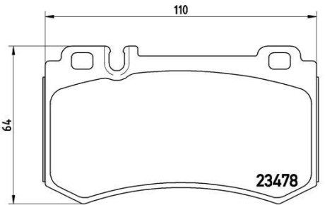 Комплект гальмівних колодок BREMBO P50061