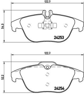 Колодки гальмівні дискові (комплект 4 шт) BREMBO P50068