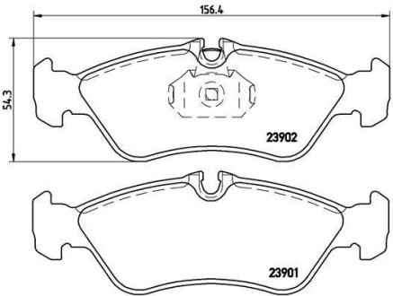 Комплект гальмівних колодок з 4 шт. дисків BREMBO P50082