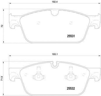 Гальмівні колодки дискові BREMBO P50 112