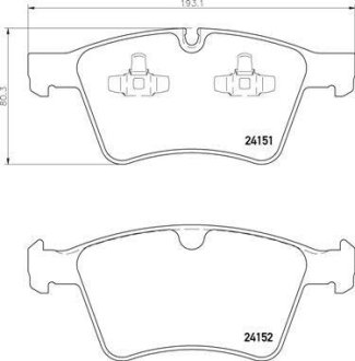 Комплект гальмівних колодок BREMBO P50115