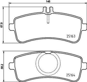 Колодки гальмівні дискові (комплект 4 шт) BREMBO P50132 (фото 1)