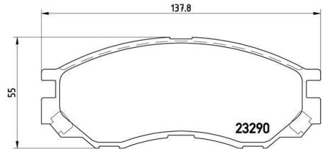 Гальмівні колодки дискові BREMBO P54 020